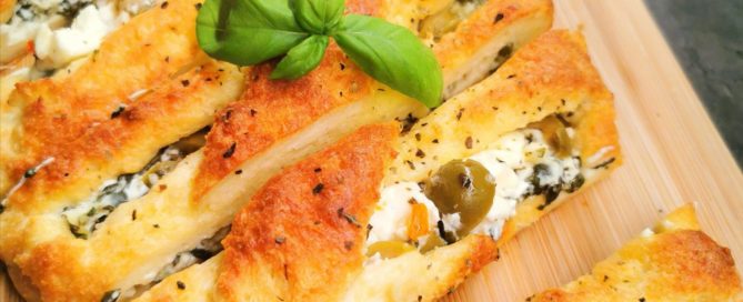 Gresk brød med spinat og fetaost