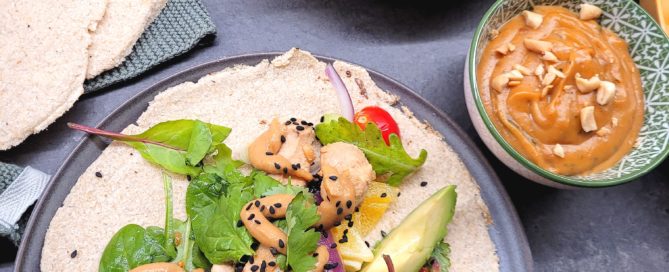 Lavkarbo kylling satay med peanøttsaus