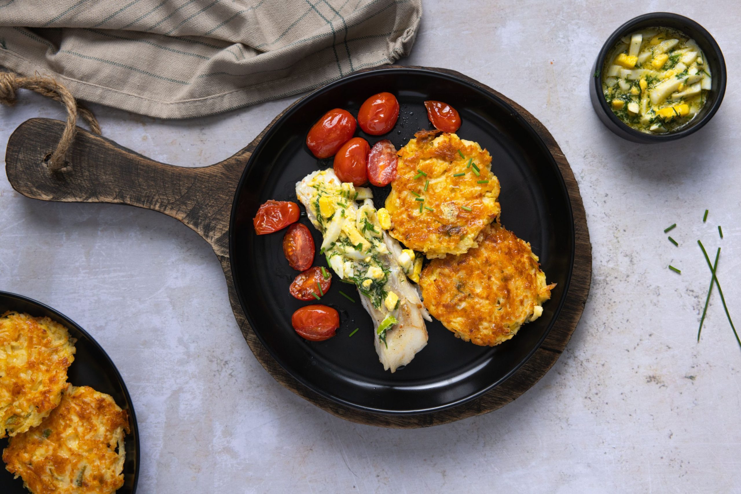 Stekt torsk med lavkarbo sellerirotrøsti. Foto: Aina Sjo.