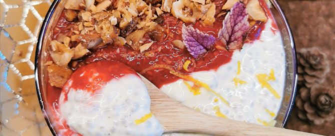 Chiapudding med sitronkrem