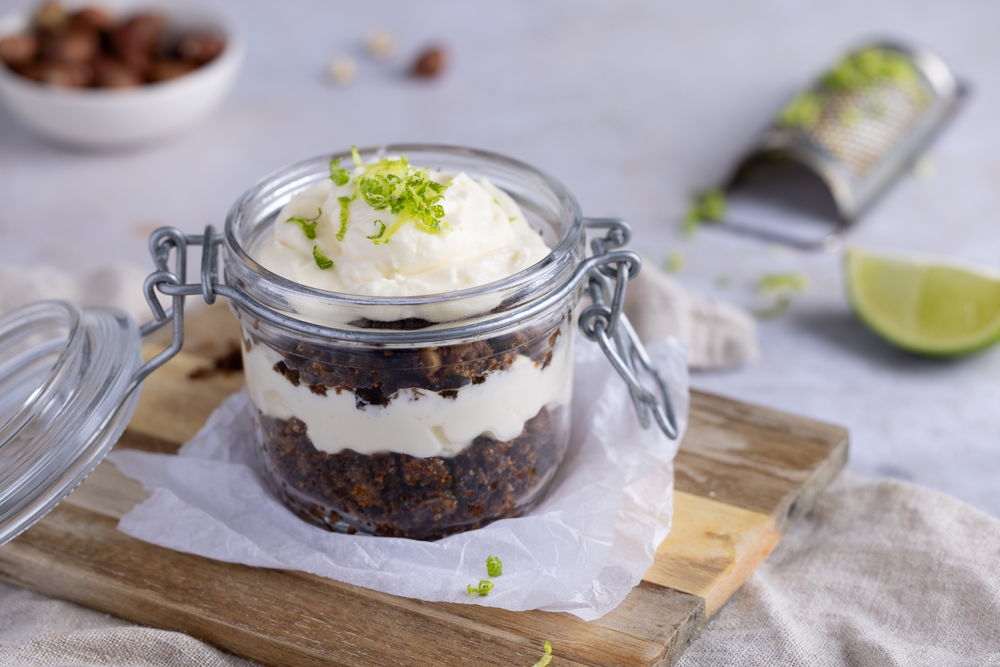 Lavkarbo limedrøm - porsjonsostekake. Foto: Aina Sjo.