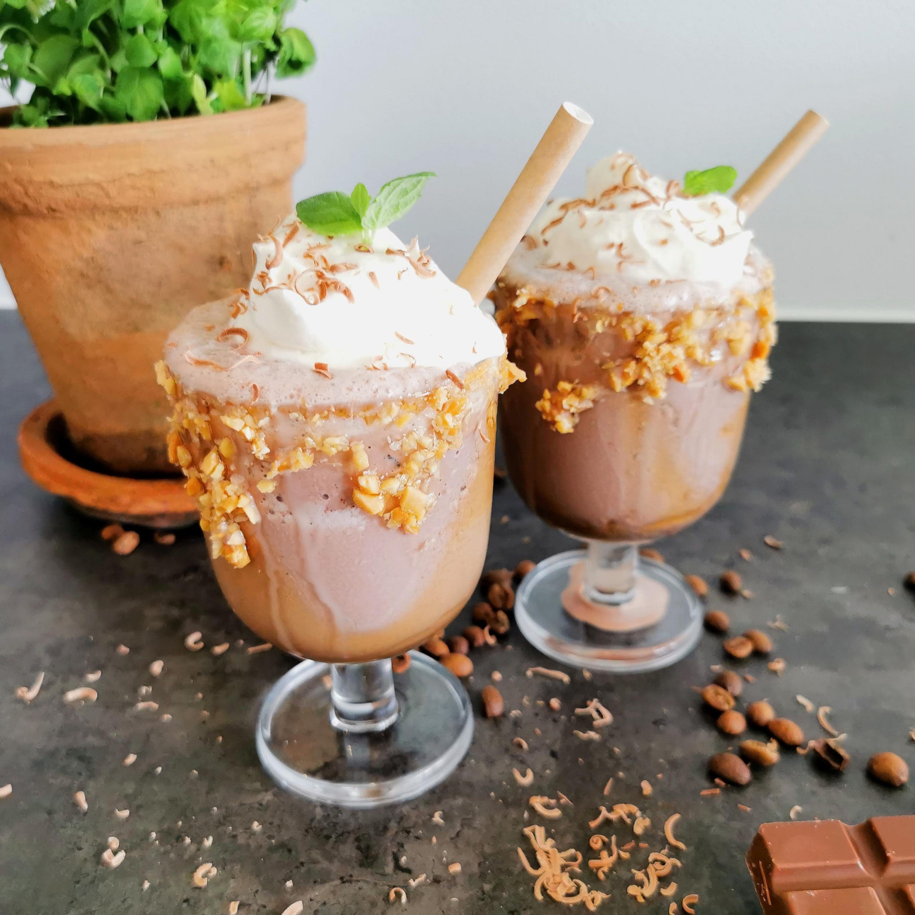 Lavkarbo kaffe mocca milkshake
