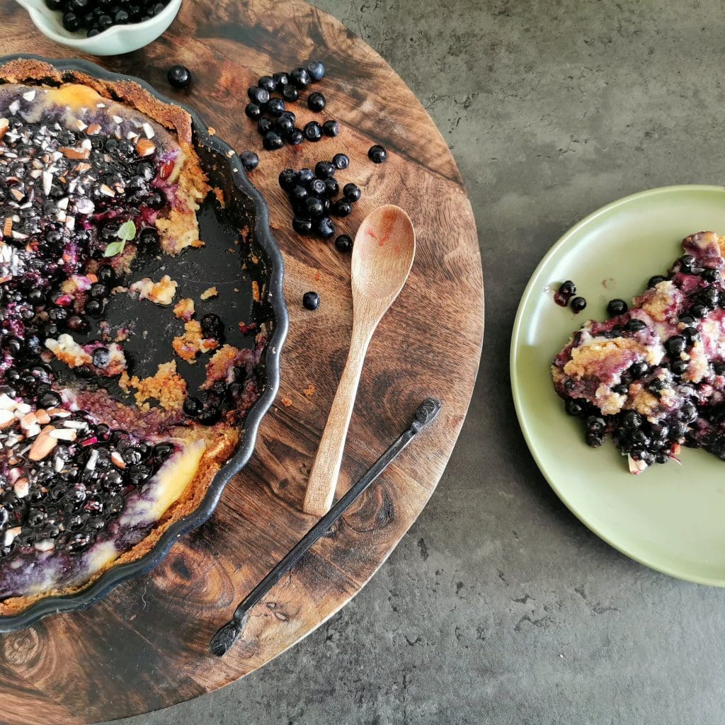 Lavkarbo blåbærpai