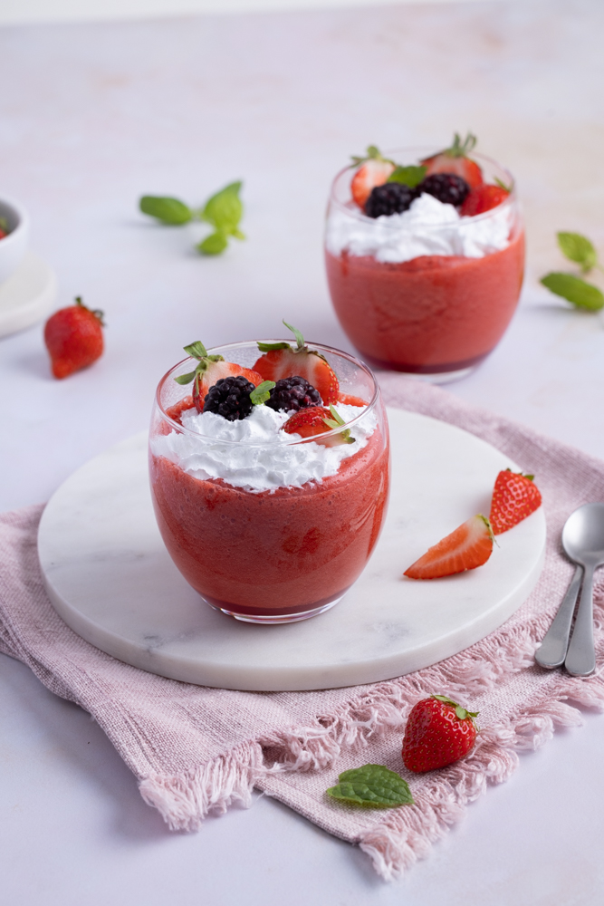 Lavkarbo jordbærfromasj. Foto: Aina Sjo.