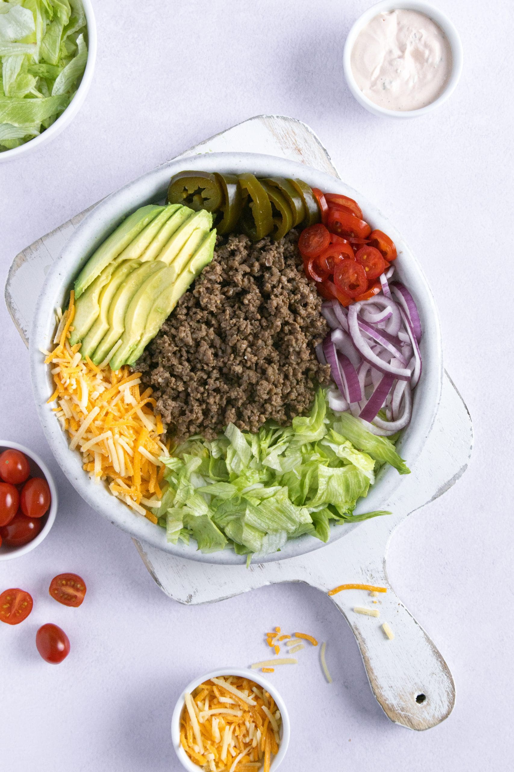 lavkarbo cheeseburgersalat