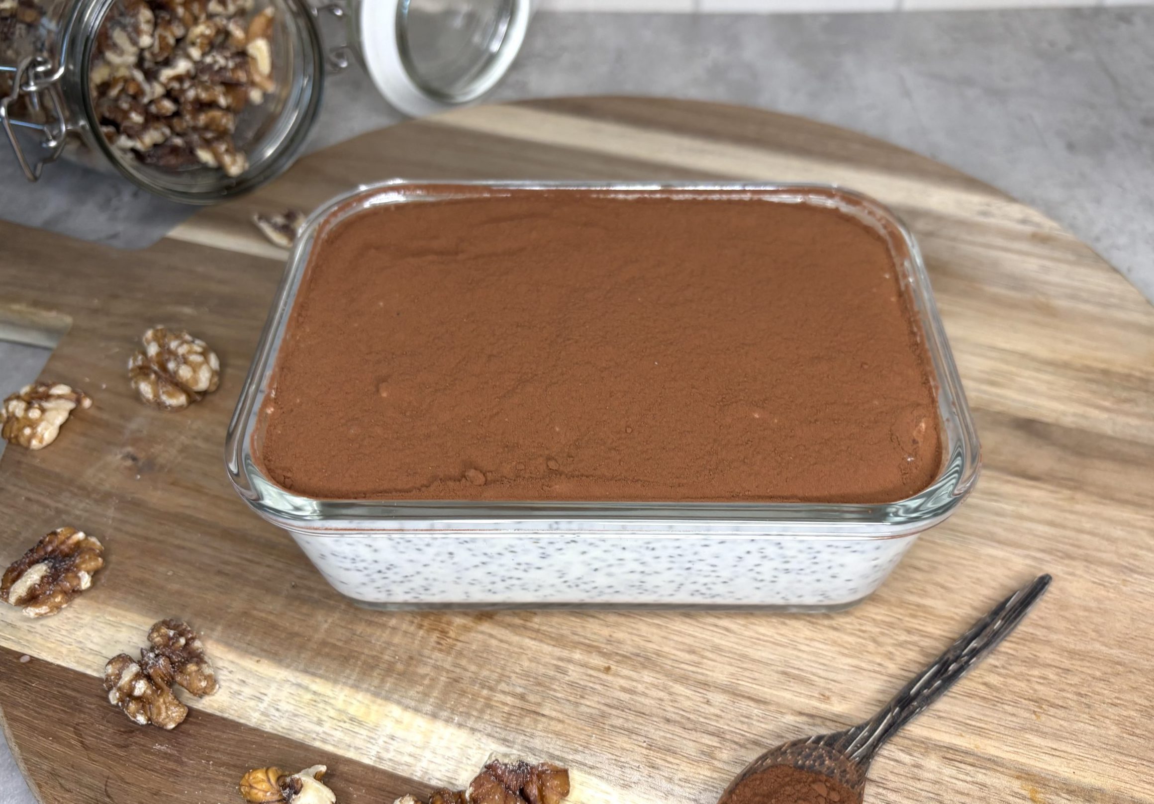 Lavkarbo tiramisu chiapudding. Foto, Marie Gundersen