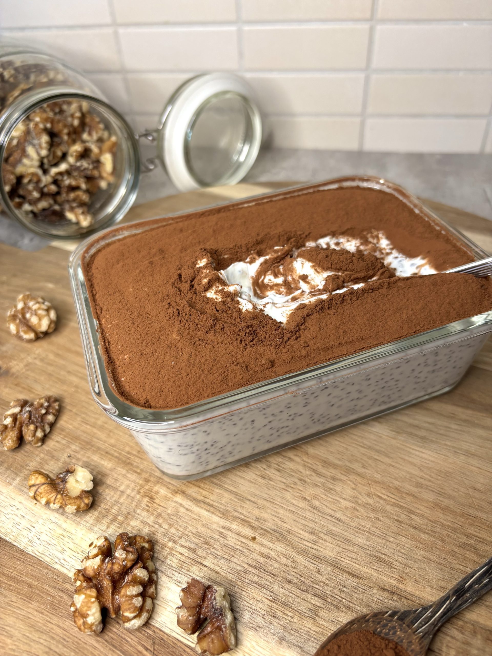 Lavkarbo tiramisu chiapudding. Foto, Marie Gundersen